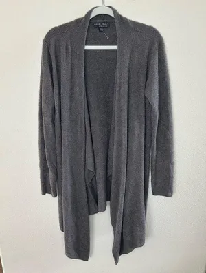 Bamboo CozyChic Lite Island Wrap Cardigan dark grey soft sz l/xl thumbnail 2
