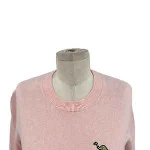 Artizia Sunday Best Abby Dinosaur Sweater Wool Alpaca Pink Size Small‎ thumbnail 2