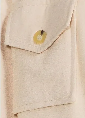 Time & Tru Women’s Cream Shirt Jacket thumbnail 3
