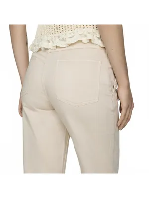 Mango Slouchy Jeans with Hem and Belt Off White Size 4 thumbnail 7