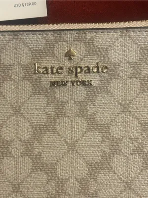 Kate spade flower dark beige wristlet thumbnail 2