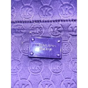 Michael Kors Signature Neoprene Large Purple Tote thumbnail 5