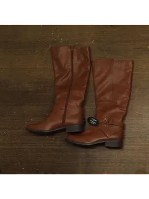 NEW Style & Co. Margoo Riding Boots Faux Leather 10021524100 Acorn Brown 6.5M thumbnail 8