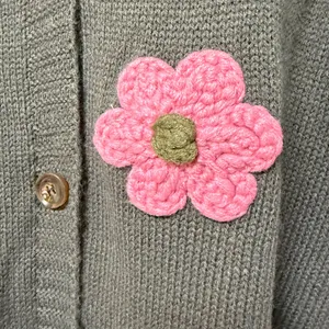 J.Nna Floral Embroidered Cardigan Gray Size L thumbnail 3