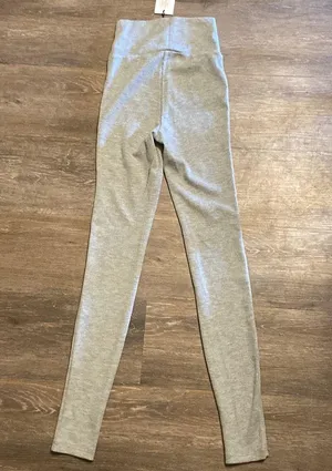 WeWoreWhat Light Grey Waffle Knit High Rise Leggings Size XS thumbnail 3
