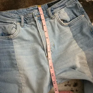 ALL SAINTS Kim Two‎ Tone Asymmetric Hem Jeans in Mid Indigo Size 27 thumbnail 8