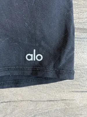 ALO Yoga Black High-Rise Bike Shorts thumbnail 3