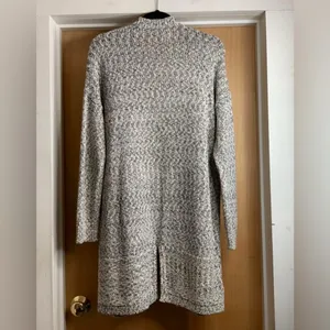 Loft Women's Gray Open-Front Cardigan Sweater. Size Large thumbnail 2