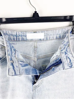 VERVET Light Wash High Rise Wide Leg Cargo Denim Jeans 25 Casual Neutral Boho thumbnail 6