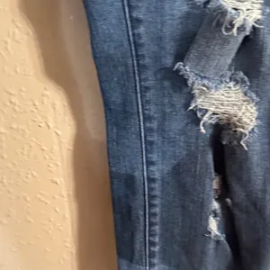 Torrid Distressed Skinny Jeans in Blue 18R thumbnail 4