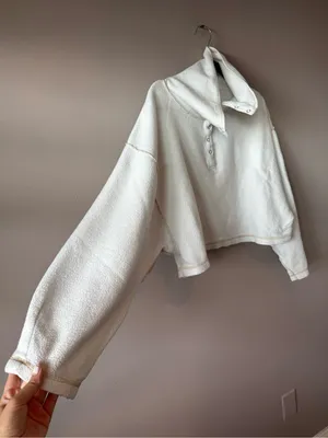 Urban Outfitters Out From Under Women’s Half Snap High Neck White Fleece Small thumbnail 4