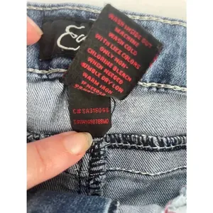 Women's Earl Jeans Barely Boot Bling Y2K Bootcut Jeans Size 10 Blue GUC!‎ 0122 thumbnail 14
