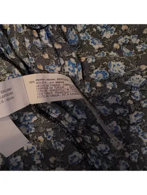 Zara NWT $70 Woman’s XL floral Ruffle hem midi dress flowered Open Neck thumbnail 8