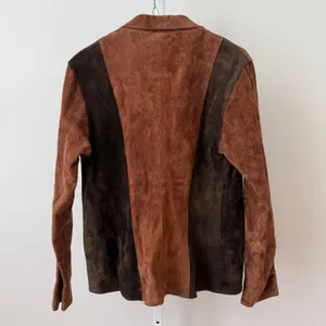 Macy Leather Clothes sz S Vintage Suede Colorblock Western Jacket Brown‎ Hippie thumbnail 5