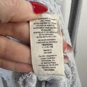 Free People Sz XS Ventura Thermal Top Waffle Knit‎ Long Sleeve Sky Blue High Low thumbnail 8
