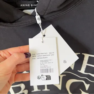 Anine Bing Harvey Serif Sweatshirt in Black - NWT thumbnail 7