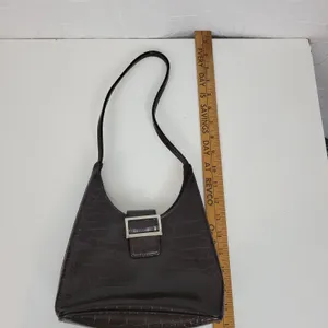 VINTAGE Nine West Women's‎ Shoulder Bag OS Brown Crocodile Embossed Single Strap thumbnail 8