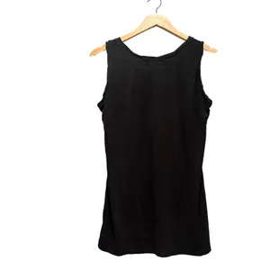 ITOO Italy Black‎ Sequin Tank Top Made in Italy Stretch Party Shirt M/L thumbnail 4