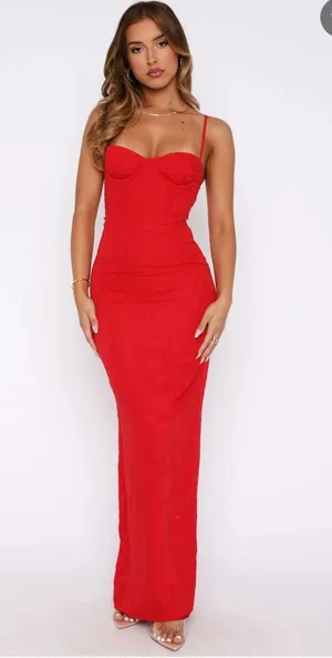 White Fox Boutique poppy dream maxi dress thumbnail 1
