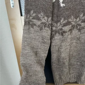 Gesvages Women’s Brown&Cream Reindeer Sweater One Size thumbnail 3