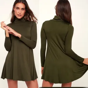 NWT Lulus Sway Girl Sway Olive Green Swing‎ Dress M thumbnail 10