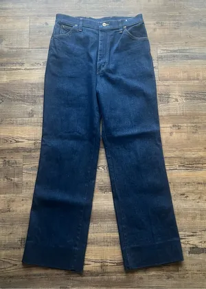 Vintage Wrangler Womens Dark Wash High Rise Straight Leg Jeans USA Sz 14 thumbnail 1