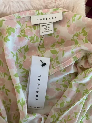 ✨ Topshop Maternity‎ Floral Double V Ruffle Maxi Dress - Size 4 NWT thumbnail 4