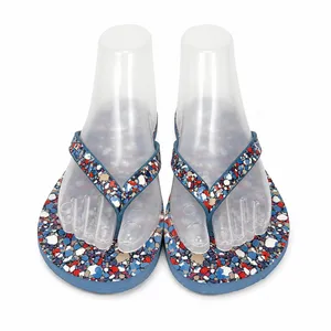 Tory Burch 6 Linosa Festival Flip Flop Printed Naplak Logo Thong Sandals Preppy thumbnail 1