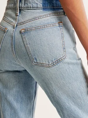 Abercrombie & Fitch The 90’s Straight Mid-Rise Jeans Blue Size 12 thumbnail 2