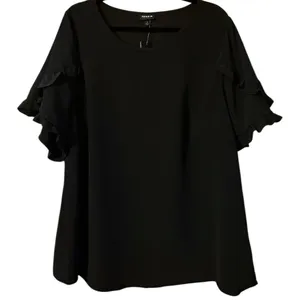 Torrid Georgette Ruffle Sleeve Scoop Neck Blouse Size 1 thumbnail 6