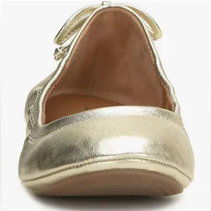 Lucky Brand Womens Emmolise Bow Slip On Ballet Flats gold in color size 5.5 NEW thumbnail 2