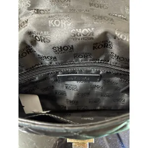 Michael Kors Black quilted Part Chain Strap Shoulder bag Crossbody Gold Plate thumbnail 5