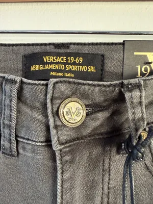 Versace V 1969 Skinny Raw Hem Jeans Women's Mid Rise Med Wash Distressed 25 thumbnail 5
