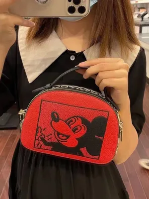 Coach Disney Mickey Mouse Leather Crossbody c6977 thumbnail 5
