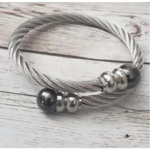Vintage Bracelet / Bangle Silver Tone Wire Design thumbnail 2