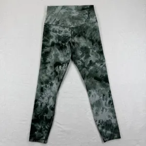 Lululemon Align High Rise Tie Dye Leggings‎ Women Size 6 Green Black Yoga Pants thumbnail 5