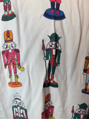 Katie Kime Nutcracker Pajama Shirt Extra Large XL Cotton Modal Holiday Sleep Top thumbnail 5