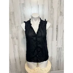 Old navy black blouse thumbnail 5