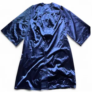 navy blue graduation gown and cap thumbnail 1