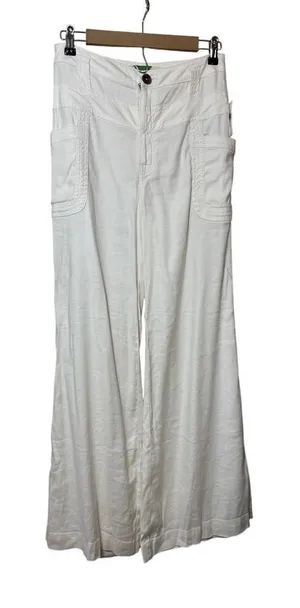 NWT Anthropologie White Cargo Pants NWT Sz. 27 thumbnail 1
