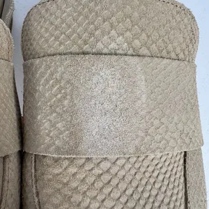 Free People Mules 39 At Ease 2.0 Loafer Suede Embossed Leather Cafe Beige Womens thumbnail 10
