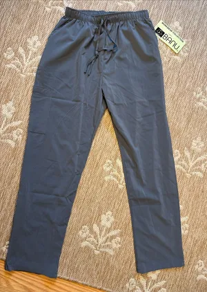 NWT Banu workwear collection Drawstring Pants in Charcoal Gray thumbnail 1