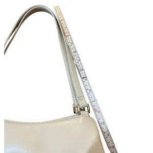 Etienne Aigner Cream Leather Shoulder Bag Gold Hardware Triple Compartment Purse thumbnail 10