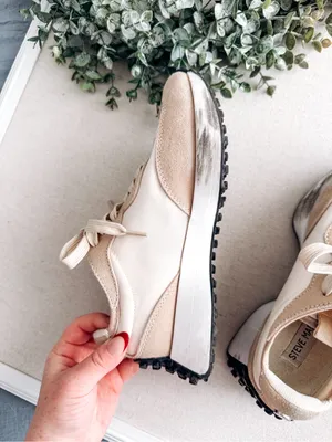 Steve Madden Campo Beige Suede & Canvas Platform Sneakers | Women’s Size 6 thumbnail 5
