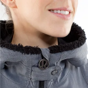 Women's Lululemon Apres Run Anorak Gray Heathered Herringbone Hooded Jacket 6 thumbnail 9