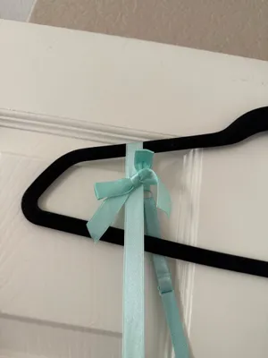 Y2K Bebe Blue and Black Bow Detail Ruffle Trim Corset Bustier Top thumbnail 4
