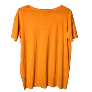 Aerie Oversized Short Sleeve Casual Style Bright Orange V-Neck T-Shirt Sz S thumbnail 2