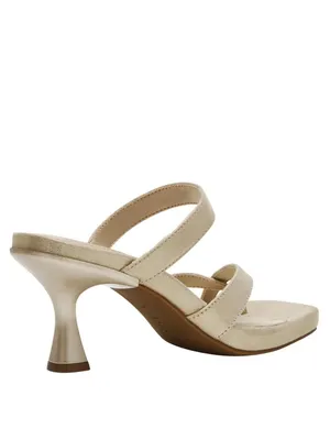 NWT Anne Klein Jevelli Heeled Slip On Dress Sandal JEVE01F9 Gold Yellow 8.5M thumbnail 2