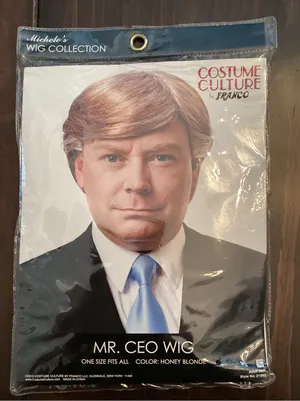 NWT Costume Culture Mr. CEO Wig Novelty Comedic Spoof of Donald Trump thumbnail 1