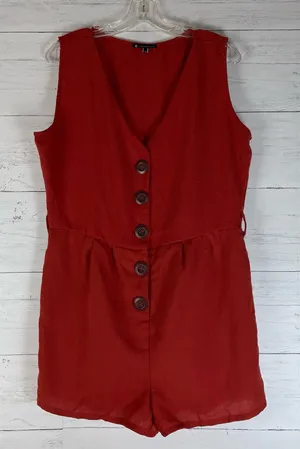 Liz Minelli sienna romper front button size XL juniors thumbnail 1